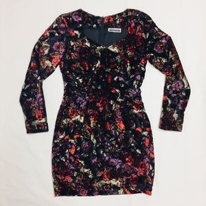 VTG 90s Velvet Contempo Long Sleeve Mini Dress